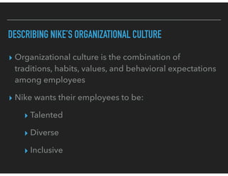 Nike's Organizational Culture-