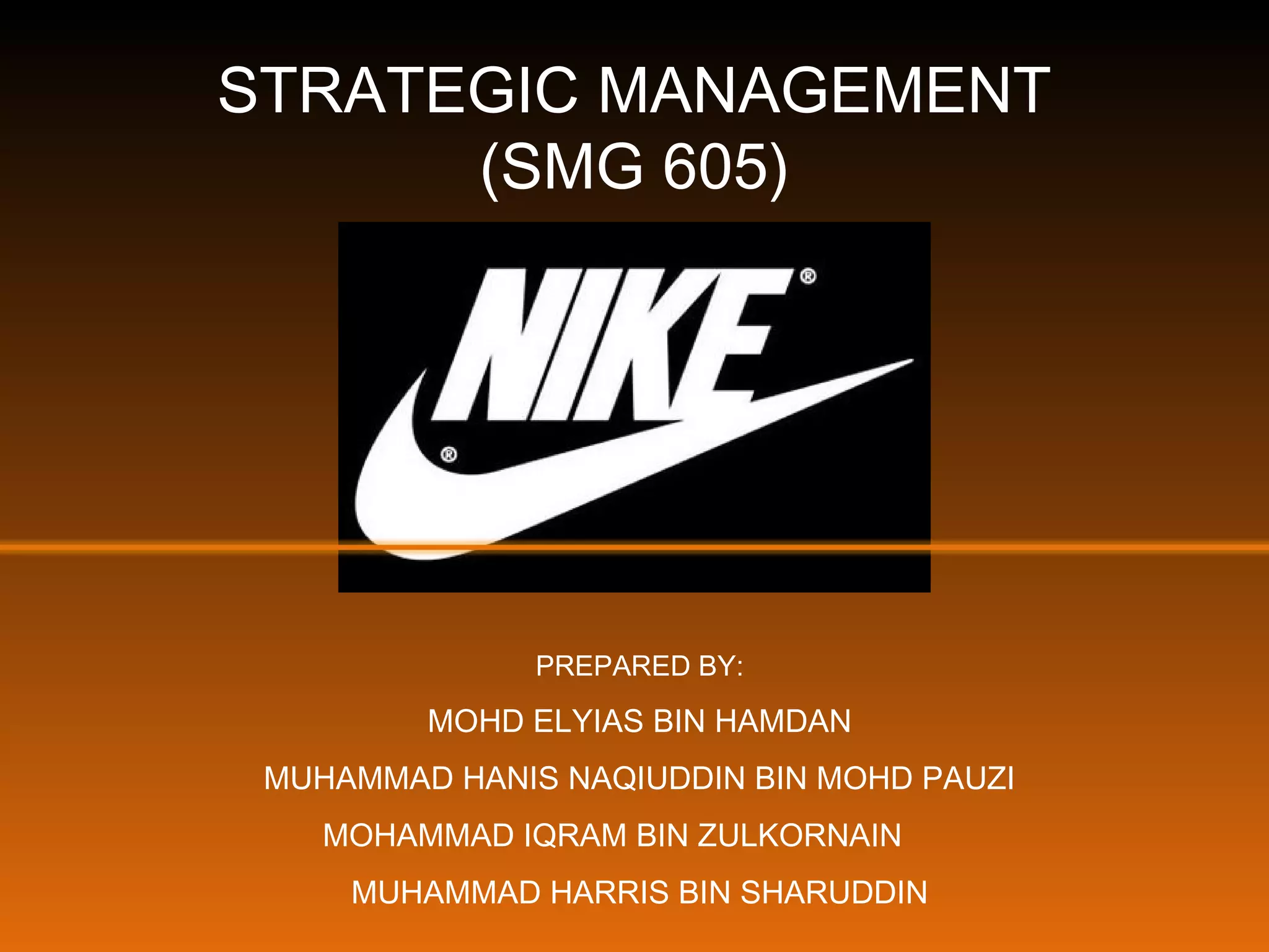 nike strategic management