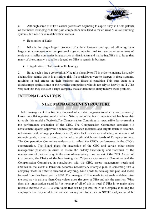 nike corporate orders