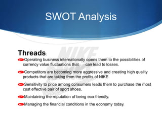 Integral Suministro Idear Nike SWOT Analysis