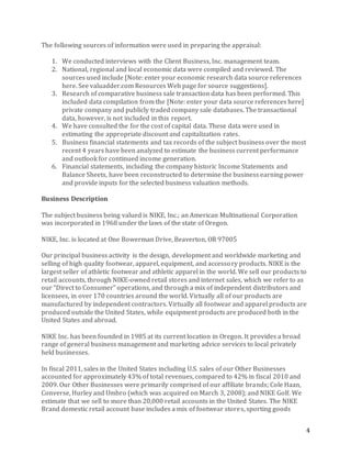 Nike Valuation Report Docx