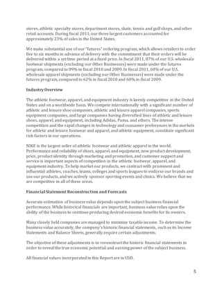 Nike Valuation Report Docx