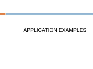 APPLICATION EXAMPLES

 