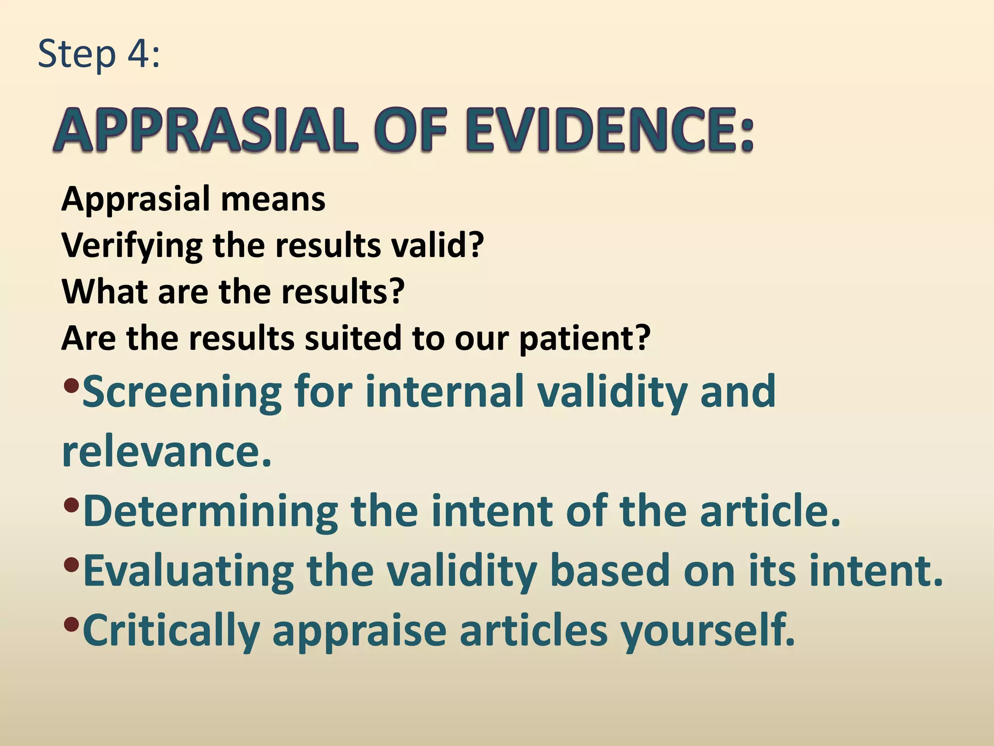 Evidence based medicine | PPTX