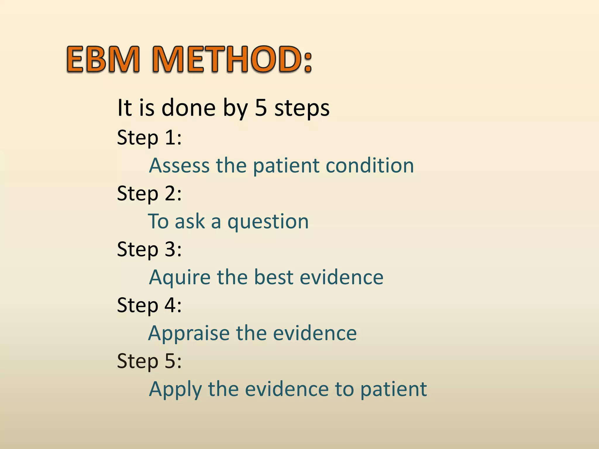 Evidence Based Medicine Pptx