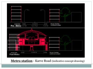 Metro station - Karve Road (indicative concept drawing) 
 