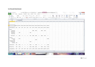 88 | P a g e
6.5 The cash flowforecast
 