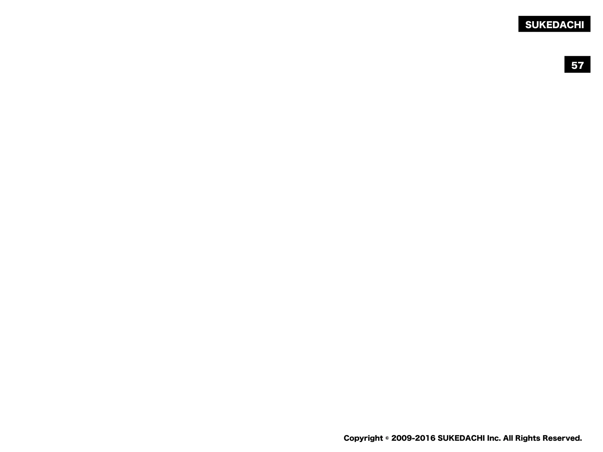 SUKEDACHI
Copyright © 2009-2016 SUKEDACHI Inc. All Rights Reserved.
57
 