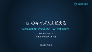 IoT（モノのインターネット）
インターネット クラウドモノ
解析技術
可視化
 