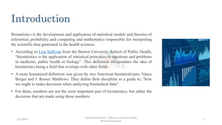 Role of Biostatistics in Clinical Trials | PPTX