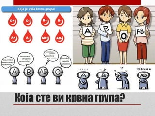 Која сте ви крвна група?

 