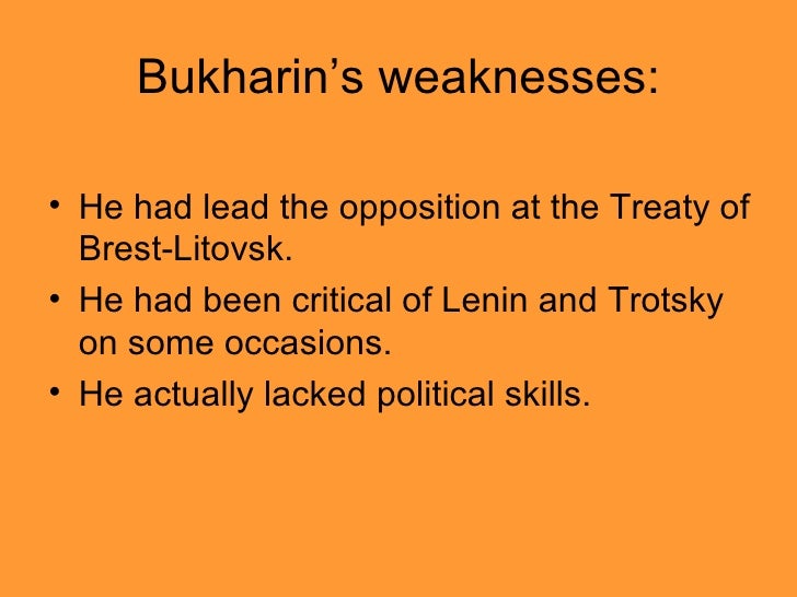 Contenders for Bolshevik leadership: Nikolai Bukharin