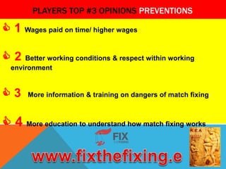 Match Fixing Example MATCH FIXING SPORT EVENT MANIPULATION IN EU MEMBER STATES | PPTX