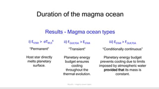 The magma ocean stage in the formation of rocky-terrestrial planets | PPTX