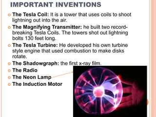 Shadowgraph Tesla Inventions Nikola tesla | PPTX