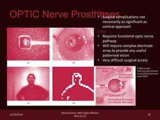 Artificial Vision & Neuroprosthetics | PDF