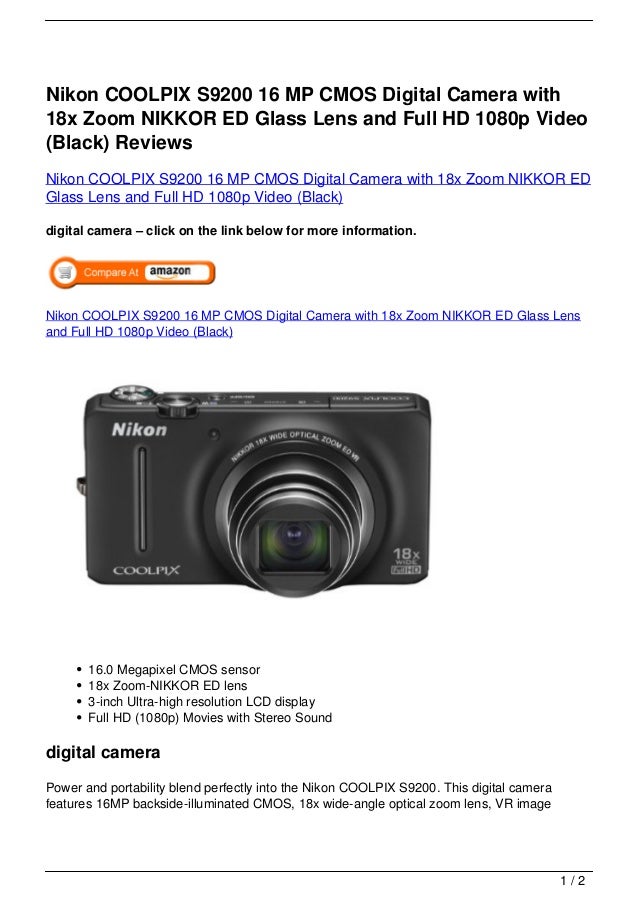 nikon s9200
