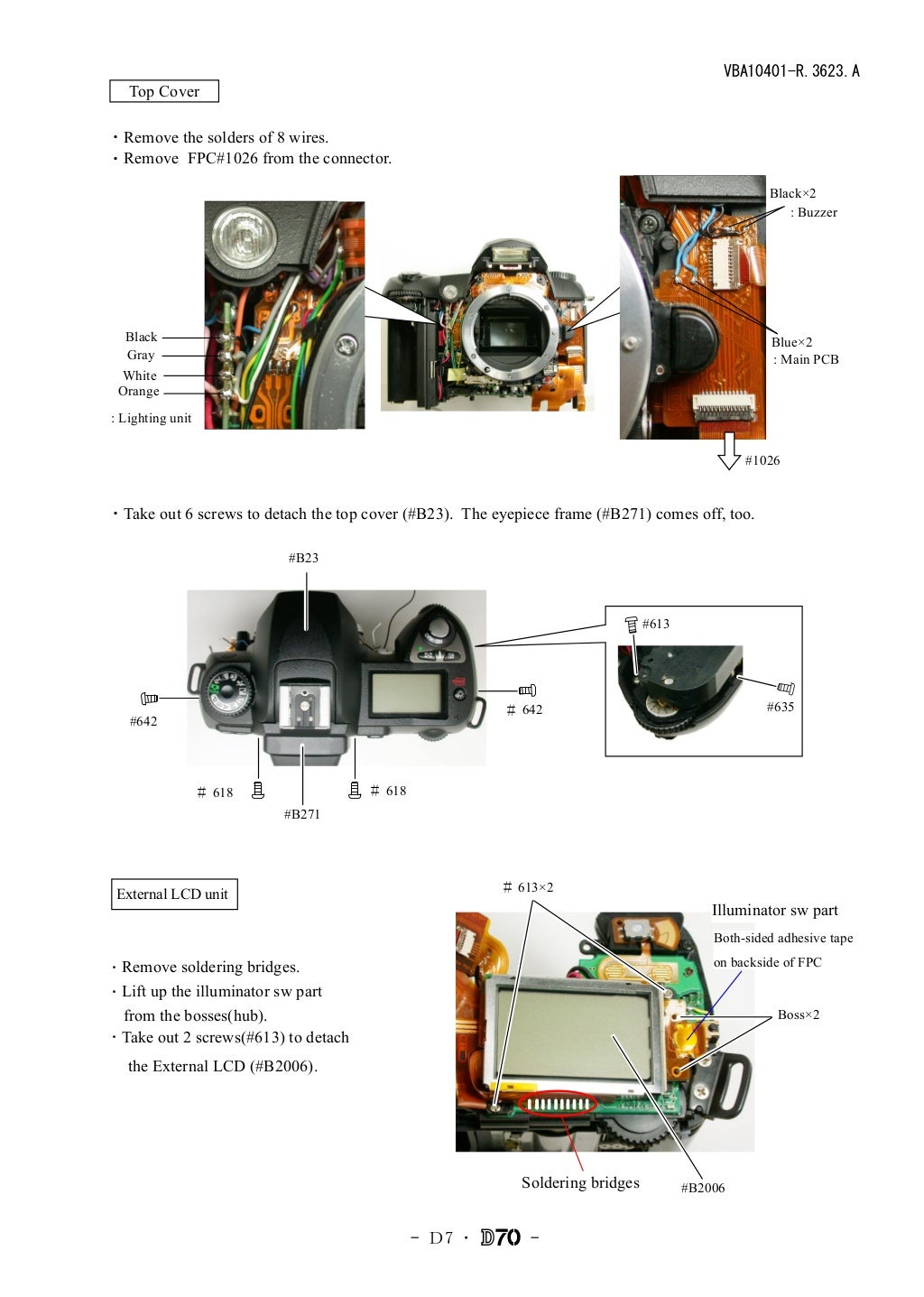 Nikon D70 service manual