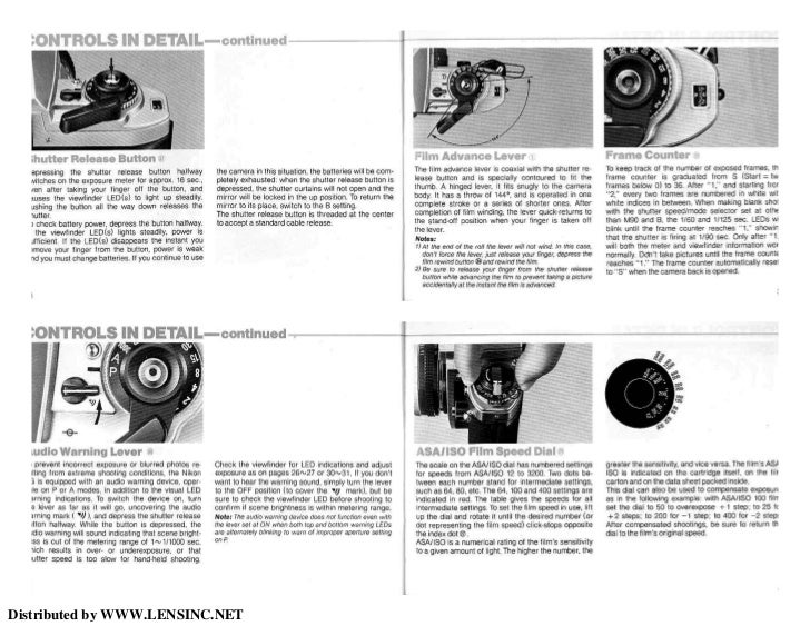 Nikon FG manual