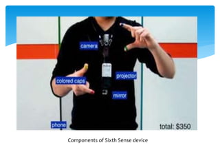 Components of Sixth Sense device
 