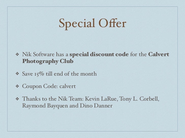 nik software discount code