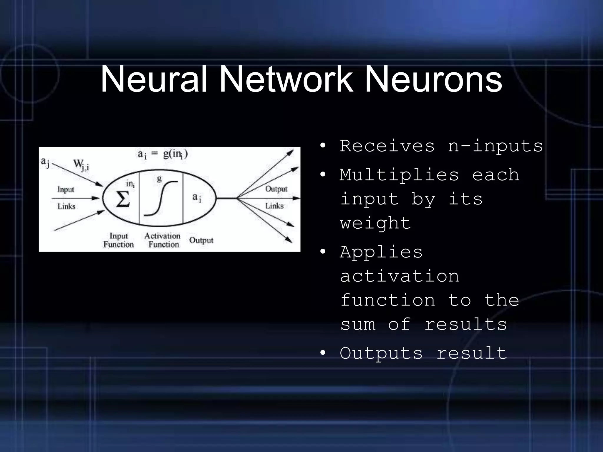 Ability to deal with incomplete informationBasics Of Neural NetworkBiological approach to AI