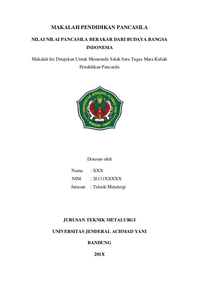 Nilai Nilai Pancasila Berakar Dari Budaya Bangsa Indonesia