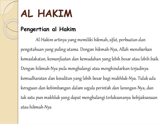 Nilai Nilai Asmaul Husna