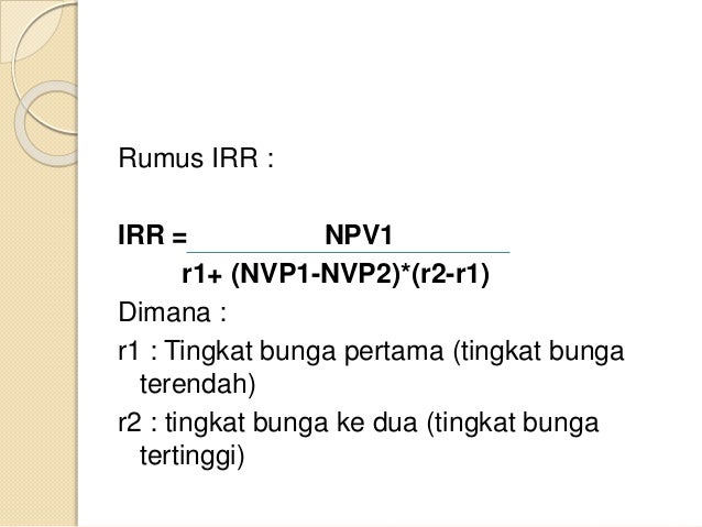 Rumus Npv