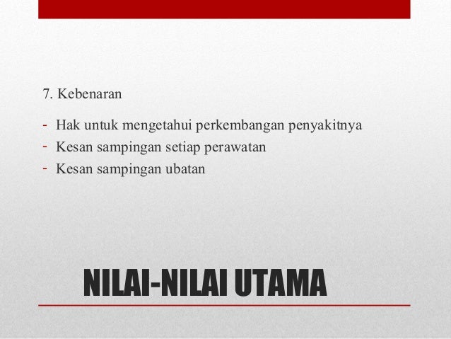Nilai moral dan kemanusiaan