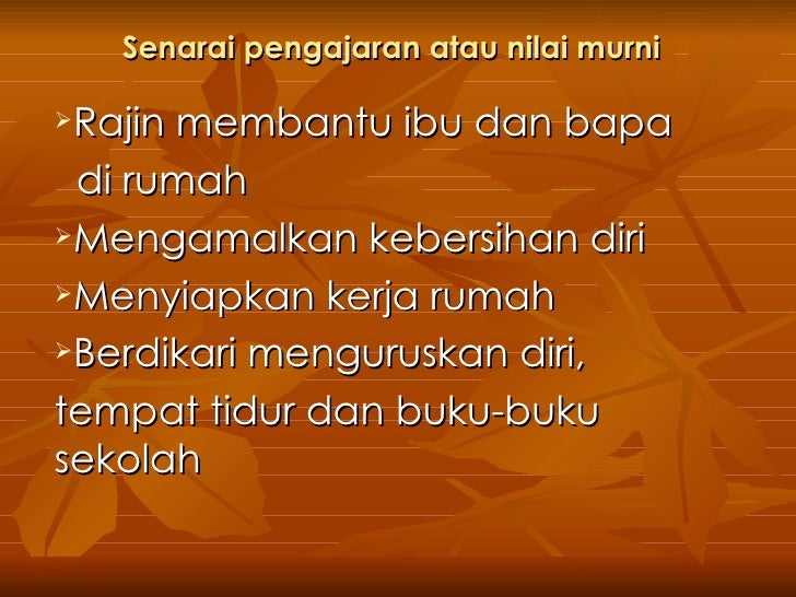 Nilai murni - KEMBARA BAHASA