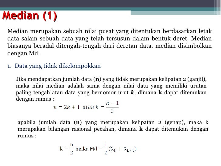 Statistika Ekonomi I : Nilai Pusat Dan Ukuran Penyimpangan