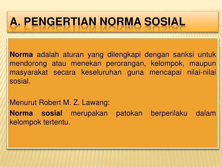 Nilai Sosial Dan Norma Sosial