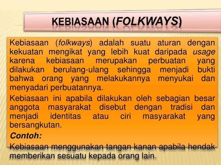 Nilai sosial dan norma sosial