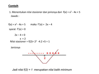 Nilai stasioner | PPT | Free Download
