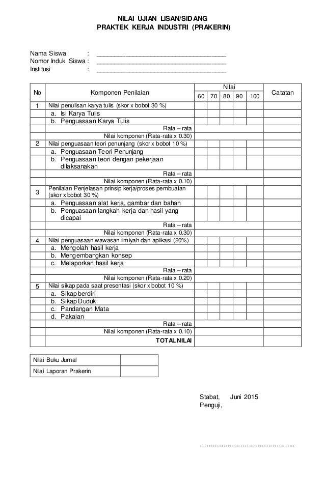 Format Penilaian Tes Lisan Guru Paud