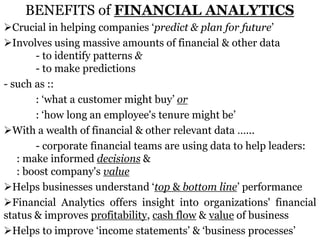 MEANING, TYPES AND IMPORTANCE OF FINANCIAL ANALYTICS | PDF