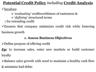 POTENTIAL CREDIT POLICY INCLUDING CREDIT ANALYSIS | PDF