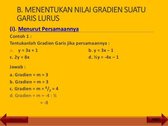 Nilawati 1830206105 Persamaan Garis Lurus