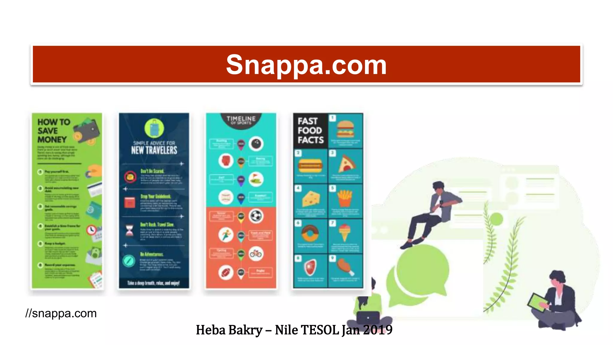 “
Snappa.com
//snappa.com
Heba Bakry – Nile TESOL Jan 2019
 