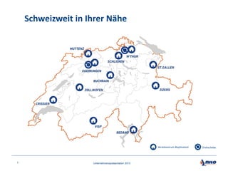 Schweizweit in Ihrer Nähe

7

Unternehmenspräsentation 2013

 