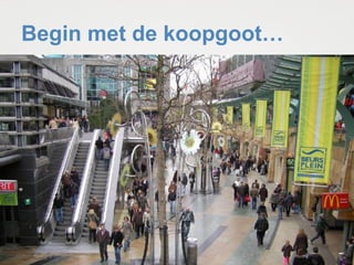 Begin met de koopgoot…
 