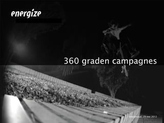 360 graden campagnes




             Veenendaal, 29 mei 2012
 