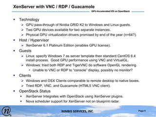 Vdi Rds Gpu GPU Accelerated Virtual Desktop Infrastructure (VDI) on OpenStack | PPTX
