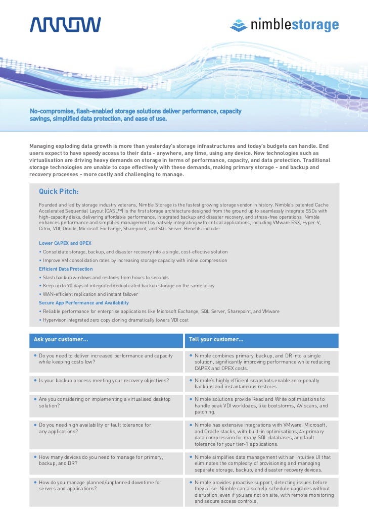 Nimble Storage Cheat Sheet