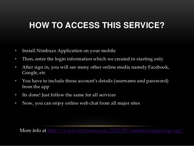 Web chat login nimbuzz Nimbuzz