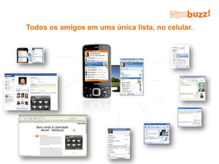 Todos os amigos em uma única lista, no celular.
 