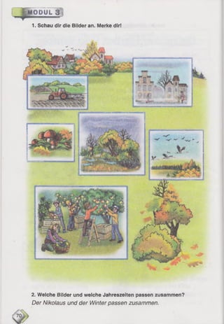 | jp fQ P U L S ]
1. Schau dir die Bilder an. Merke dir!
2. Welche Bilder und welche Jahreszeiten passen zusammen?
Der Nikolaus und der Winter passen zusammen.
 