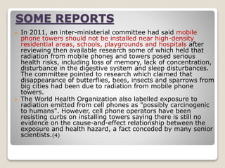 Effect of mobile-phone radiation on Human health | PPTX