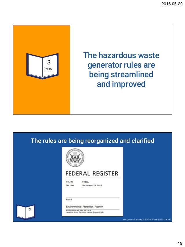 Three Ways the New US Hazardous Waste Generator Rules Could Affect Yo…